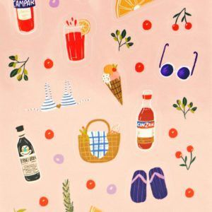 Summer Drink Sticker