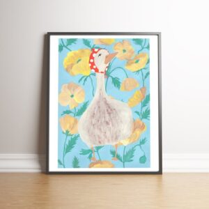 Atelier Mave - Duck on Floral Background II