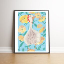Atelier Mave - Duck on Floral Background II