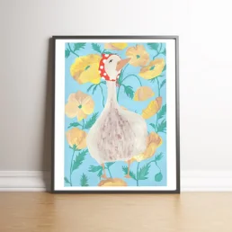 Atelier Mave - Duck on Floral Background II