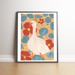 Atelier Mave - Duck on Floral Background 3