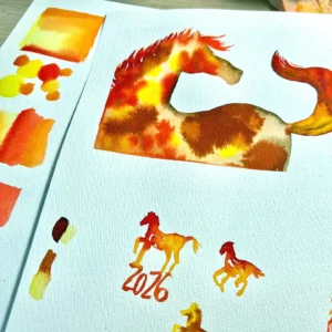 Feuerpferd Aquarellkurs