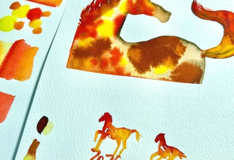 Feuerpferd Aquarellkurs