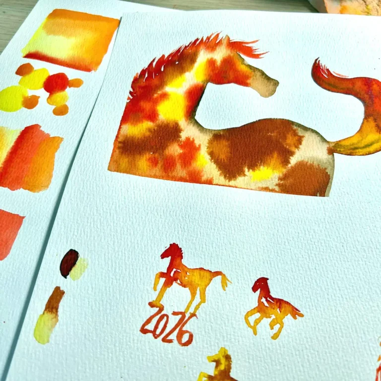Feuerpferd Aquarellkurs